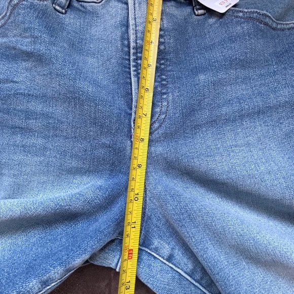 Express Blue Skinny Jeans with Knee Distressing - Picture 11 of 13